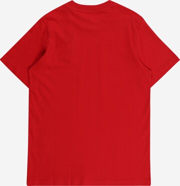 ADIDAS SPORTSWEAR - Camisa funcionais 'Essentials Small Logo ' em vermelho