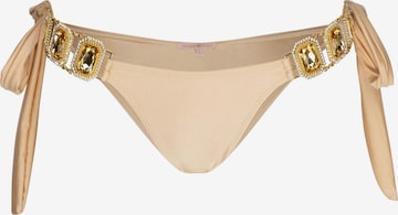 Pantaloncini per bikini 'Boujee' di Moda Minx in beige: frontale