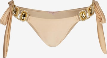 Moda Minx Bikini Bottoms 'Boujee' in Beige: front