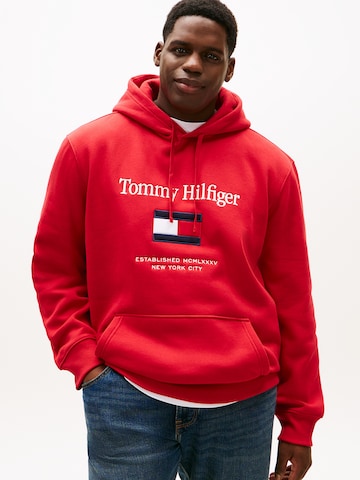 Felpa di Tommy Hilfiger Big & Tall in rosso: frontale