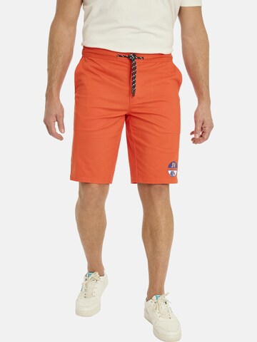 Loosefit Pantalon chino 'Amfinn' Jan Vanderstorm en orange : devant