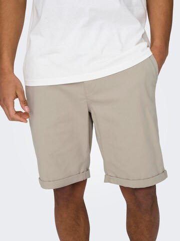 Only & Sons - regular Pantalón chino 'Peter' en gris