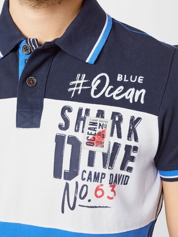 CAMP DAVID Shirt 'Polo 1/2' in Blau