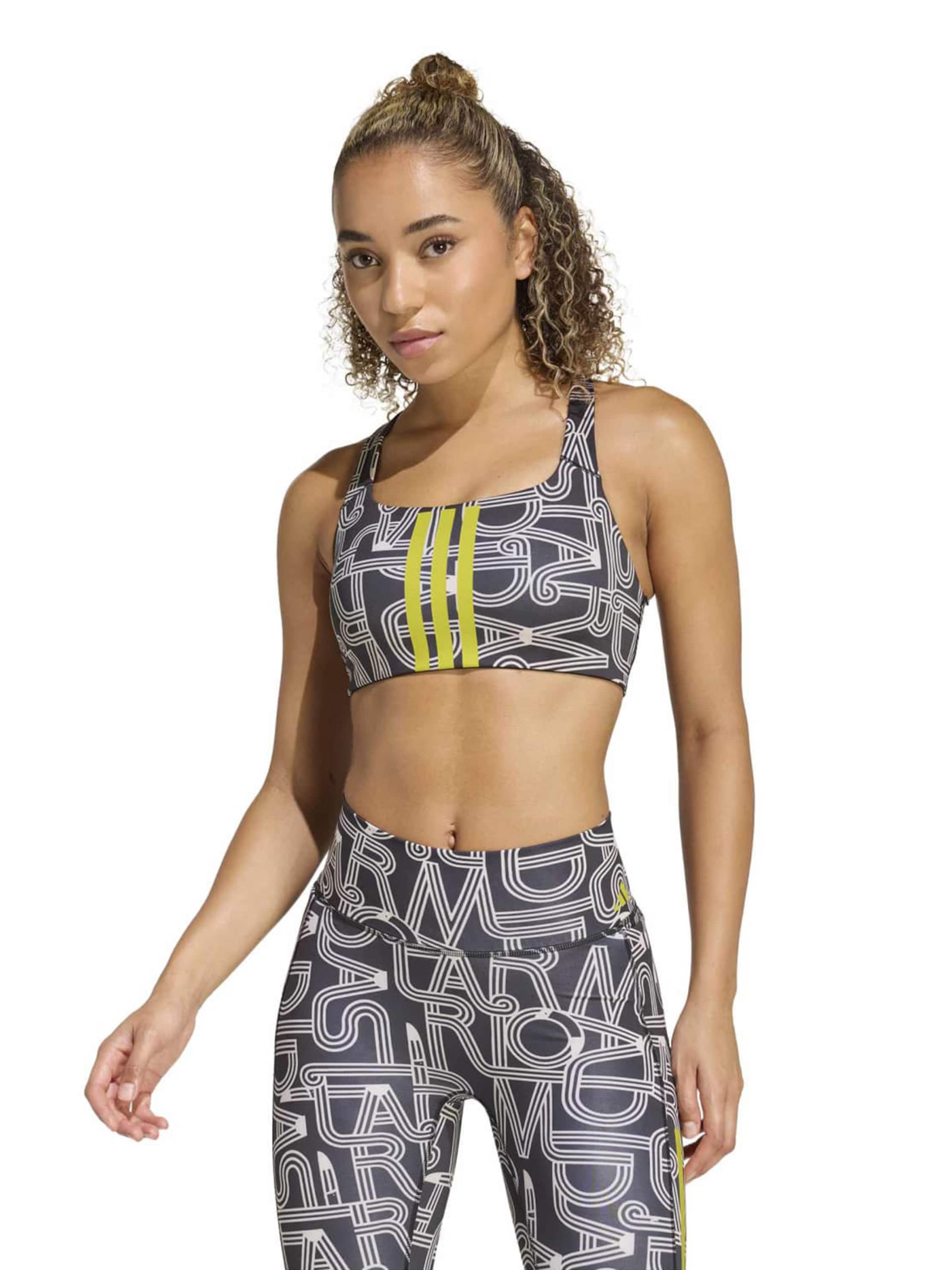 Bustino Reggiseno sportivo 'FARM' di ADIDAS PERFORMANCE in nero: frontale