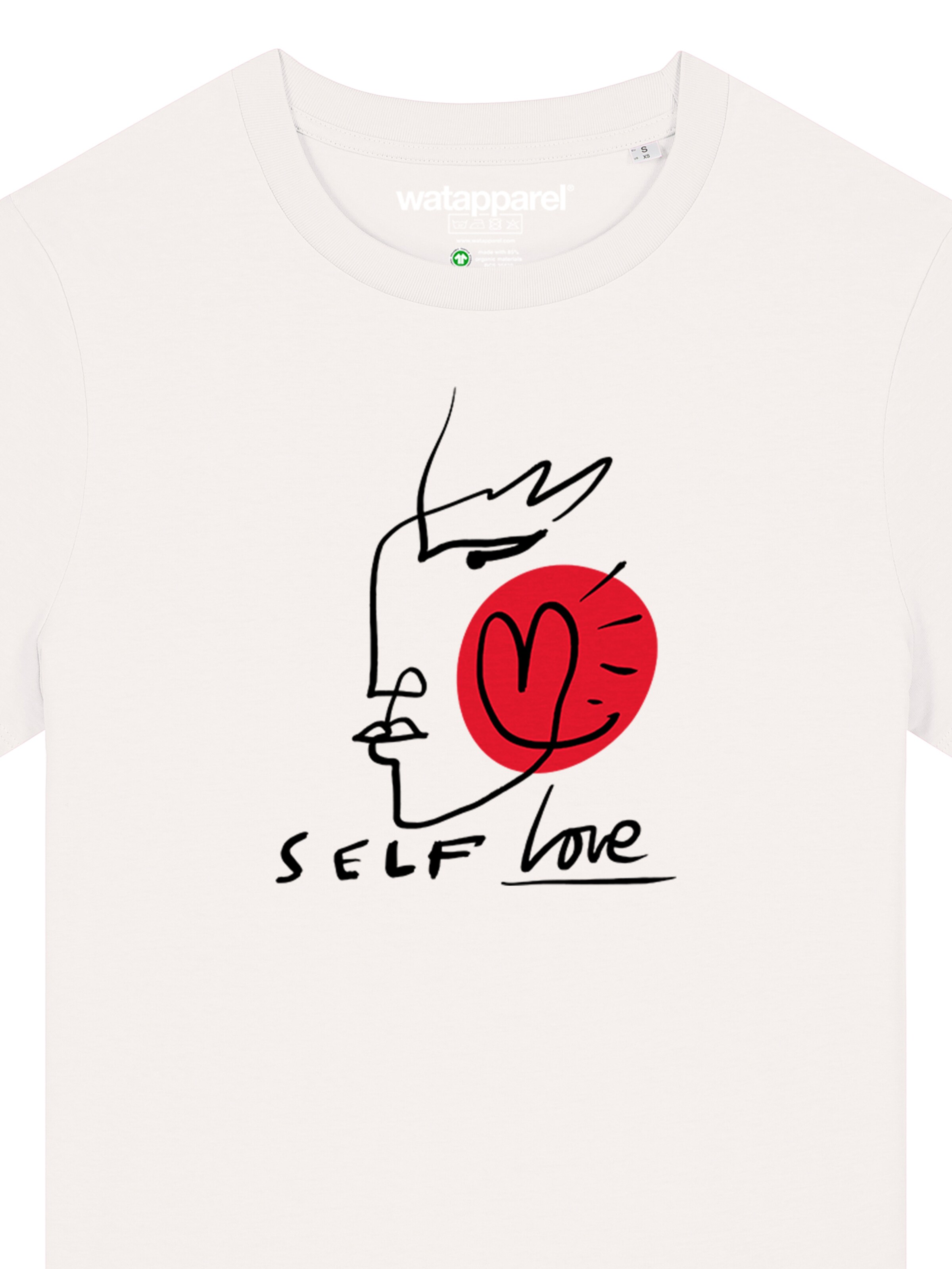T-shirt 'Self Love' Watapparel en blanc