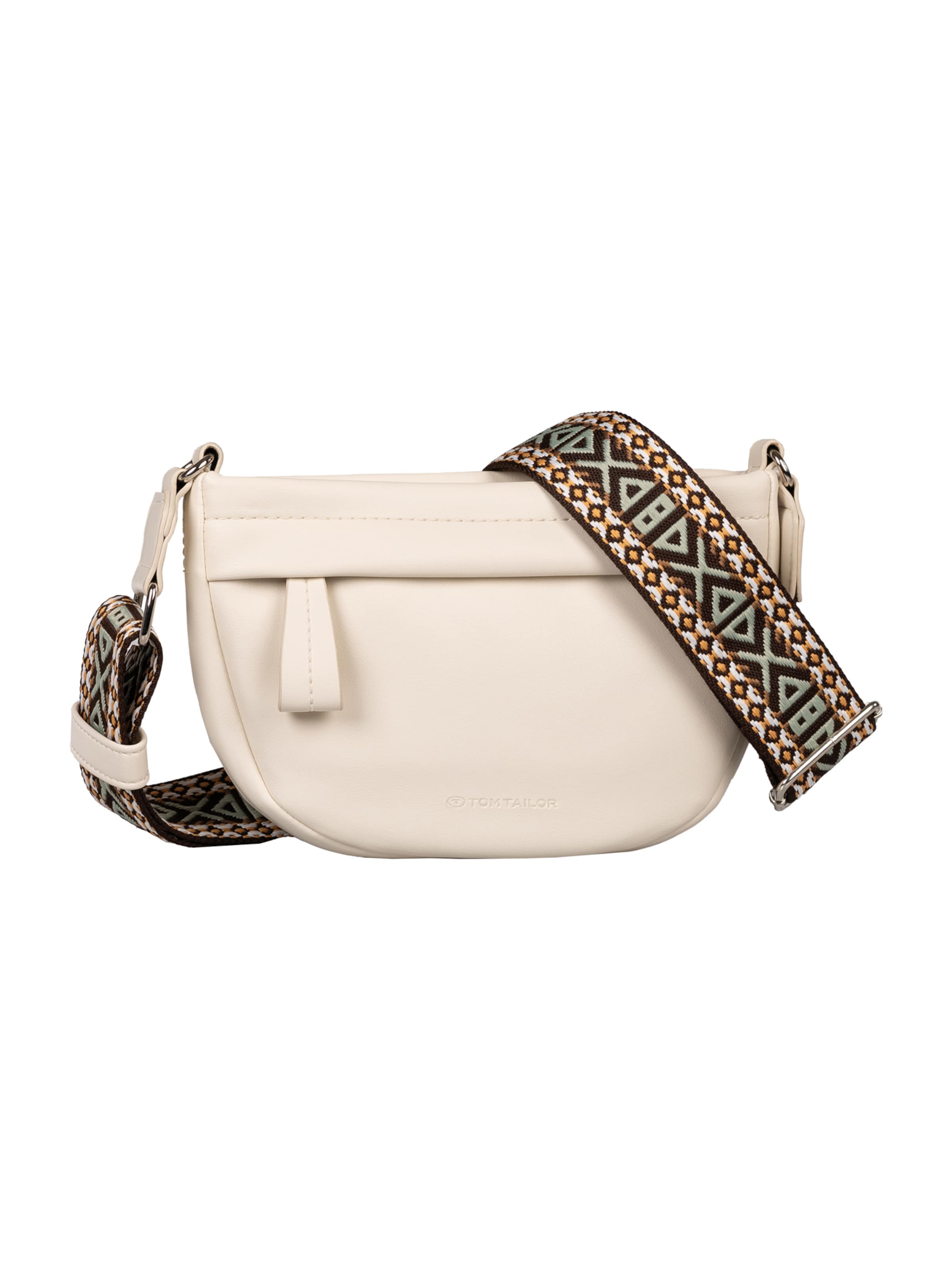 TOM TAILOR - Mala de ombro 'Palina' em branco: frente