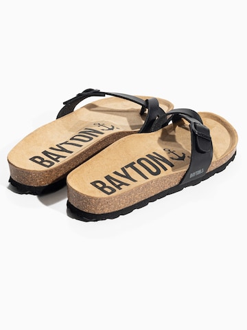Bayton - Sandalias de dedo 'JUNON' en negro