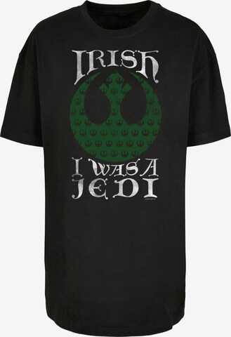 T-shirt 'Star Wars Irish I Was A Jedi' F4NT4STIC en noir : devant