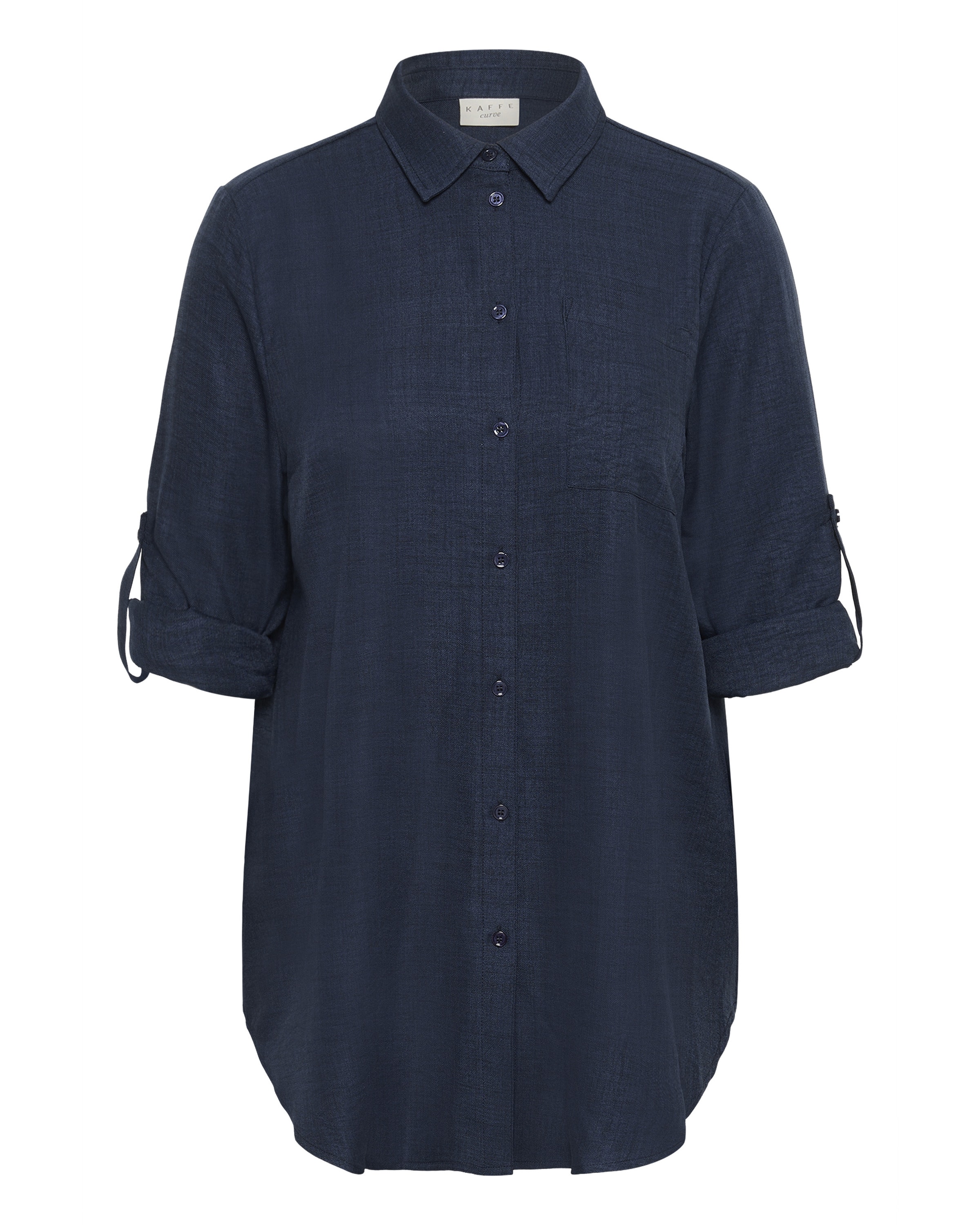 KAFFE CURVE Bluse i blå: forside