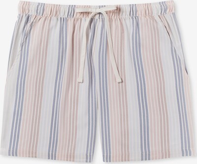 SCHIESSER Pantalon de pyjama ' Mix+Relax ' en beige / bleu / blanc chiné, Vue avec produit