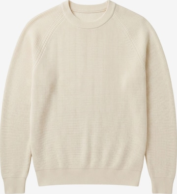 Pull-over 'Slim Fit Thin Knit Sweater - Beige' Kleidermafia en beige : devant