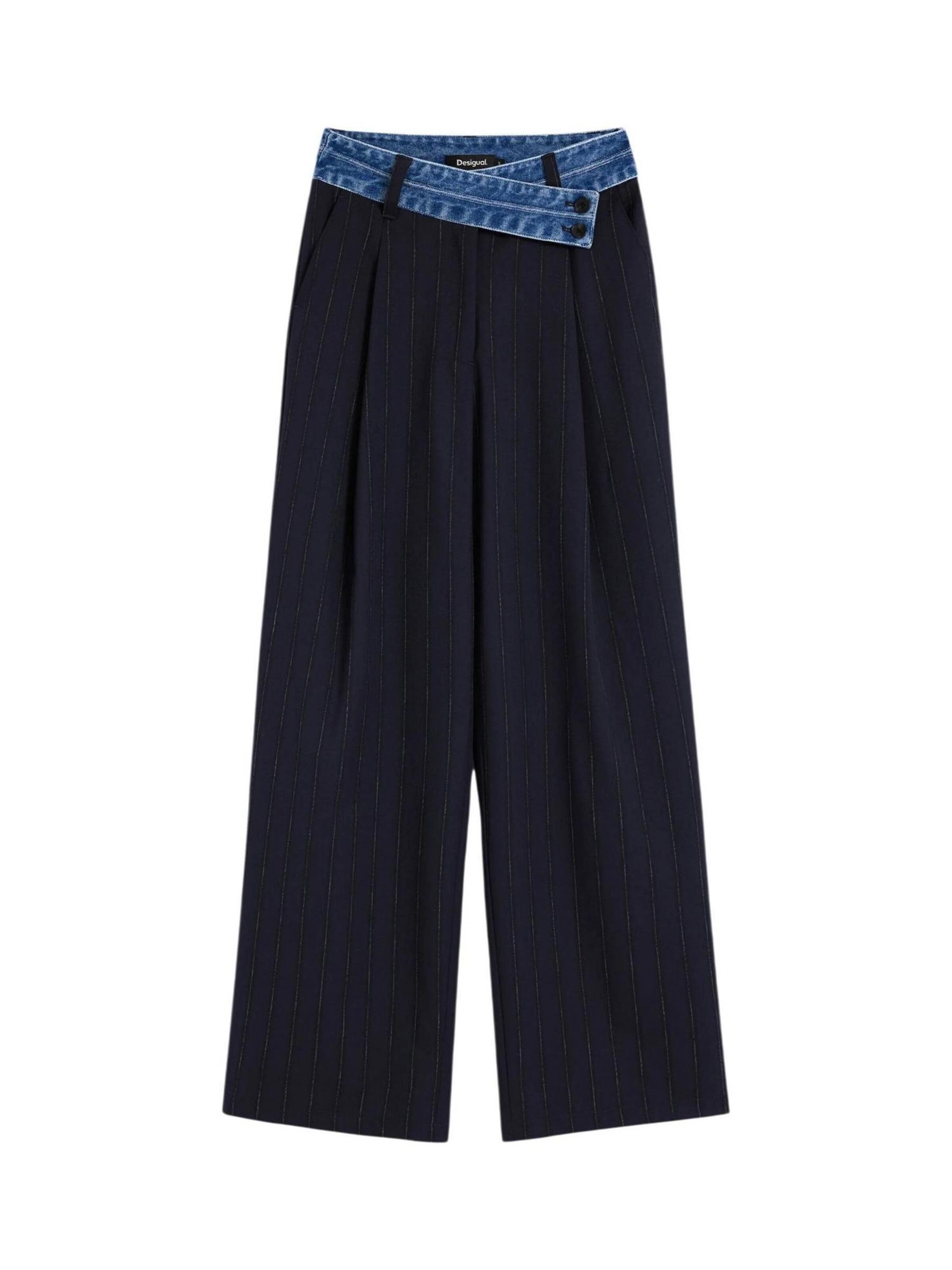regular Pantaloni con pieghe di Desigual in blu: frontale