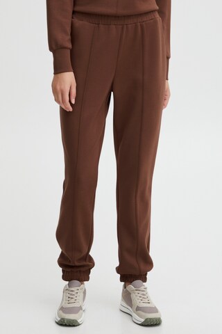 Oxmo Tapered Pants 'OXPEARL' in Brown: front