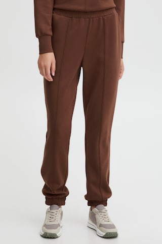 Oxmo Tapered Broek 'OXPEARL' in Bruin: voorkant