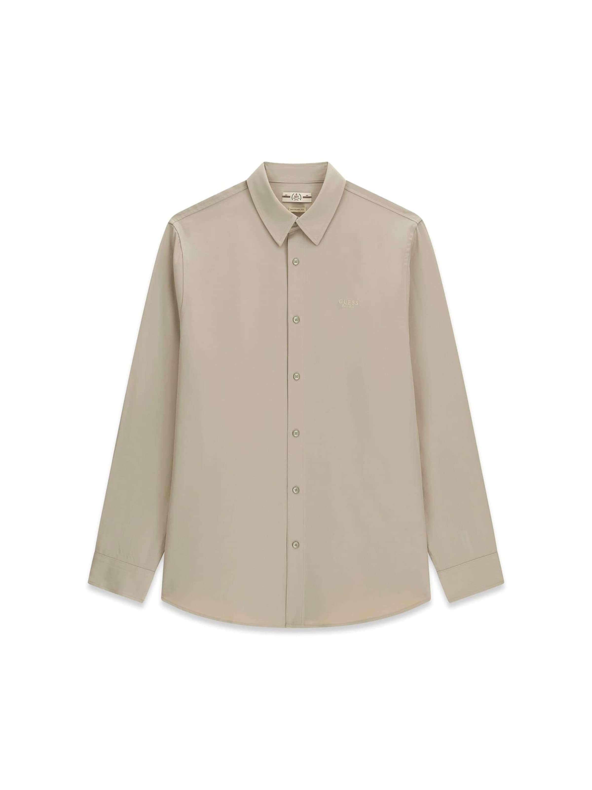 GUESS Regular fit Button Up Shirt in Beige: front