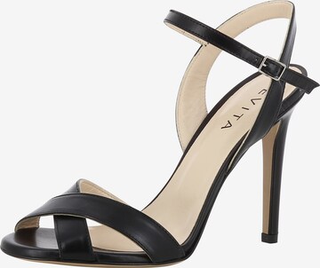 EVITA Strap Sandals in Black: front