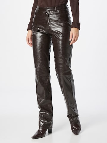 Regular Pantalon 'GLORIA' Envii en marron : devant