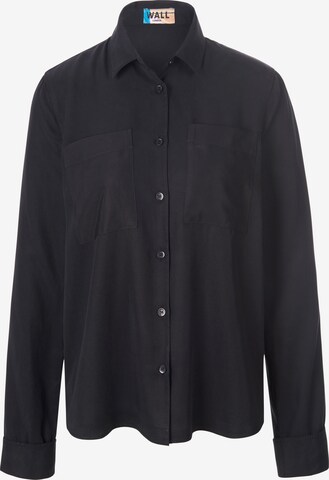 WALL London Blouse in Black: front