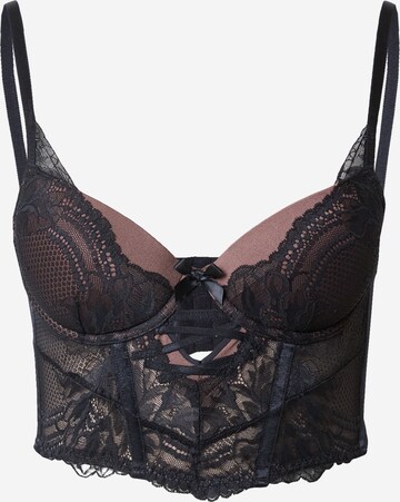 Hunkemöller Bustier BH 'Kimberley' in Zwart: voorkant