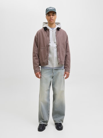 Veste de survêtement 'JORNORREBRO' JACK & JONES en blanc