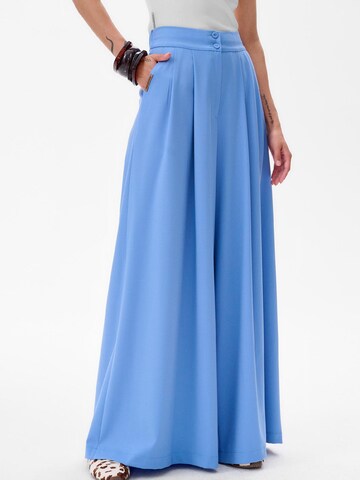 Blue Shadow Wide leg Pants in Blue