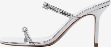 MANGO Strap Sandals 'May' in Silver: front