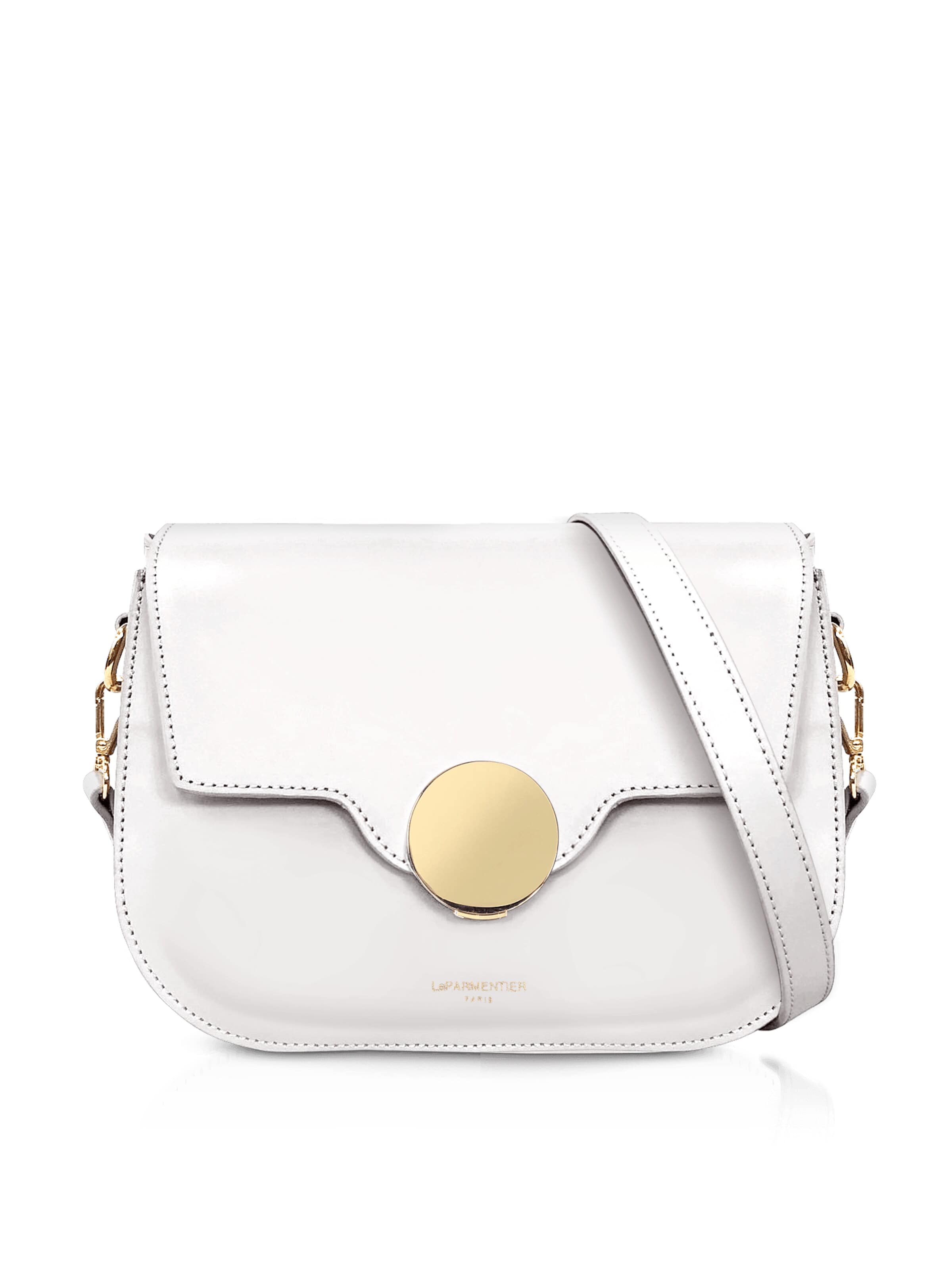 LeParmentier - Bolso de hombro 'San Pedro' en blanco: frente