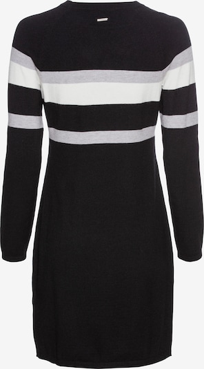 LAURA SCOTT Strickkleid in hellgrau / schwarz / weiß, Produktansicht