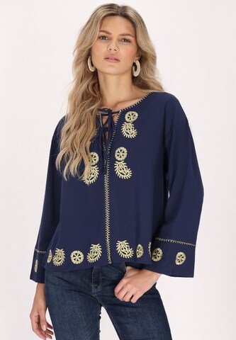 usha FESTIVAL Bluse in Blau: Vorderseite