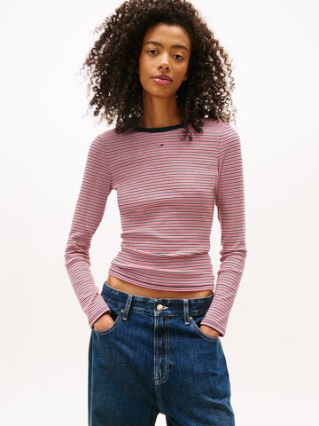 Tommy Jeans Tričko 'Essential' – červená: přední strana