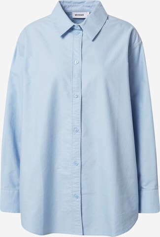 WEEKDAY Bluse 'Edyn Oxford' in Blau: predná strana