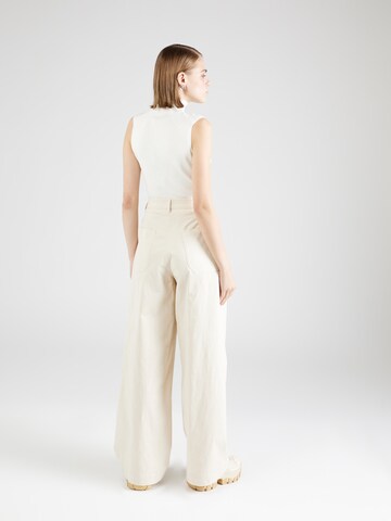 Wide leg Pantaloni 'Florida' di Lollys Laundry in beige