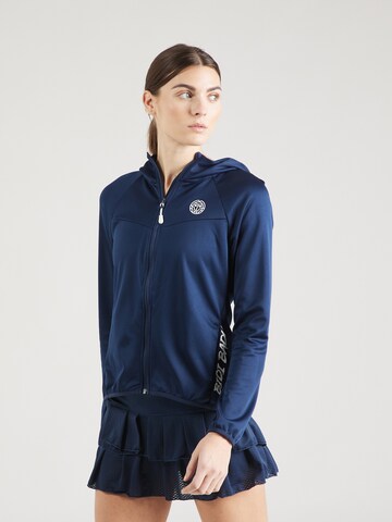 BIDI BADU Athletic Zip-Up Hoodie in Blue: front