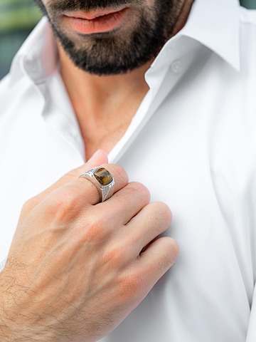 GT Collection - Anillo 'TIGER EYE' en marrón