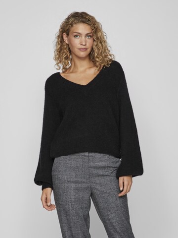 VILA Sweater in Black: front