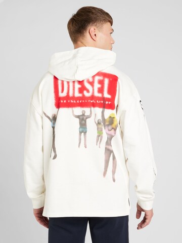 DIESEL Sweatshirt 'BAXT' in White: front