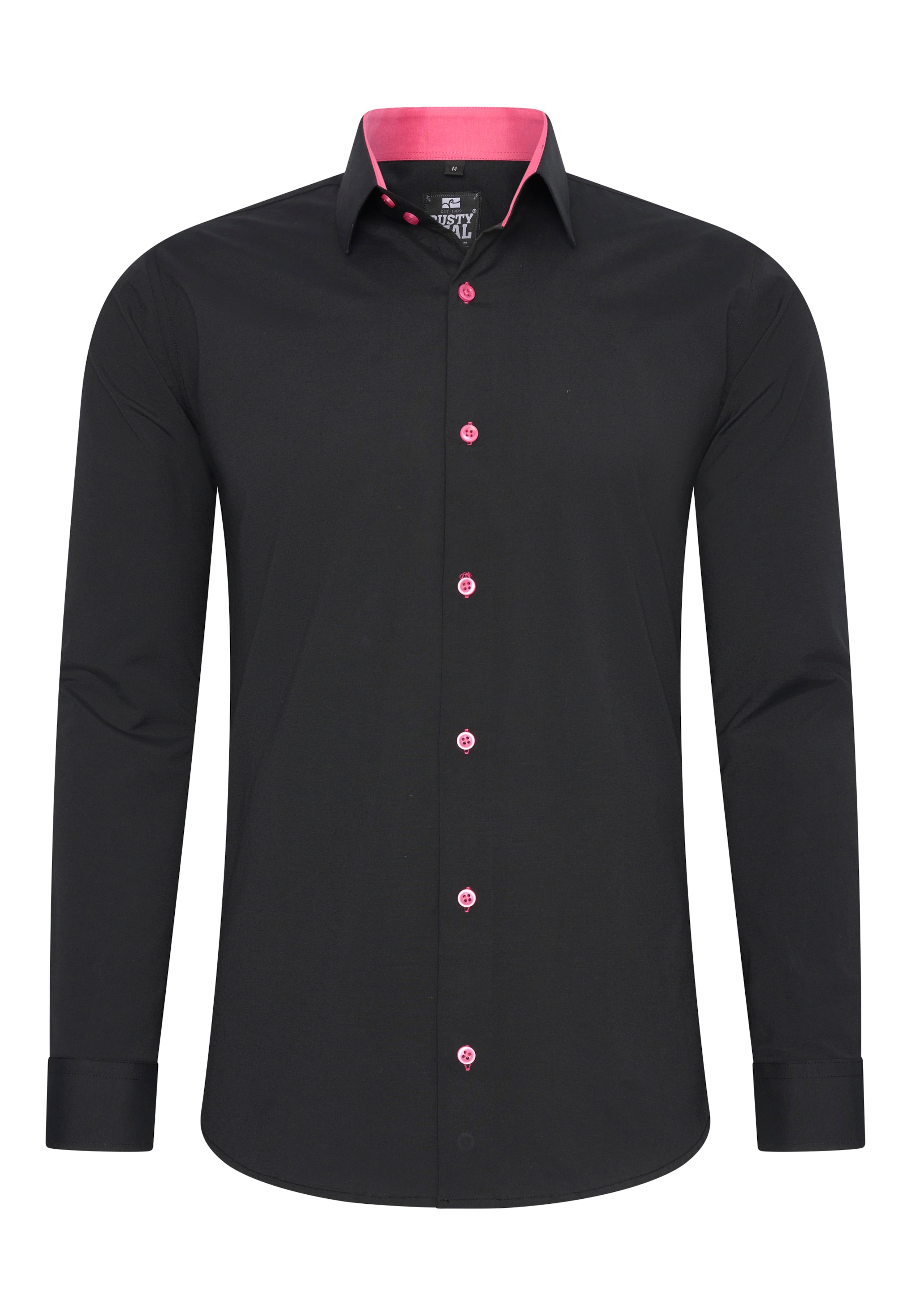 Rusty Neal Button Up Shirt in Black: front