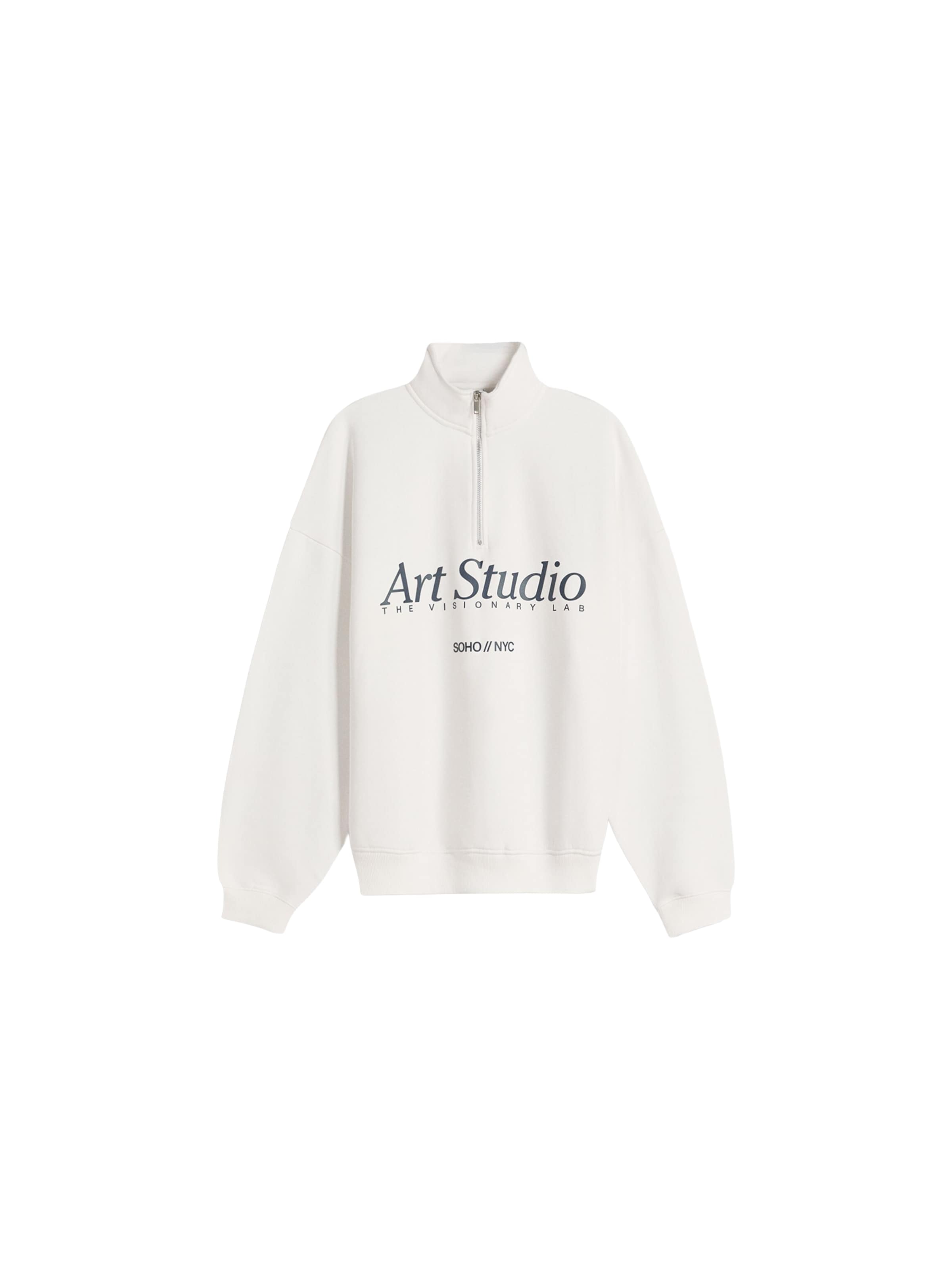 Bershka Sweatshirt i hvid: forside