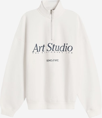 Bershka Collegepaita värissä valkoinen: etupuoli