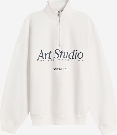 Bershka Sweater majica u mornarsko plava / bijela, Pregled proizvoda