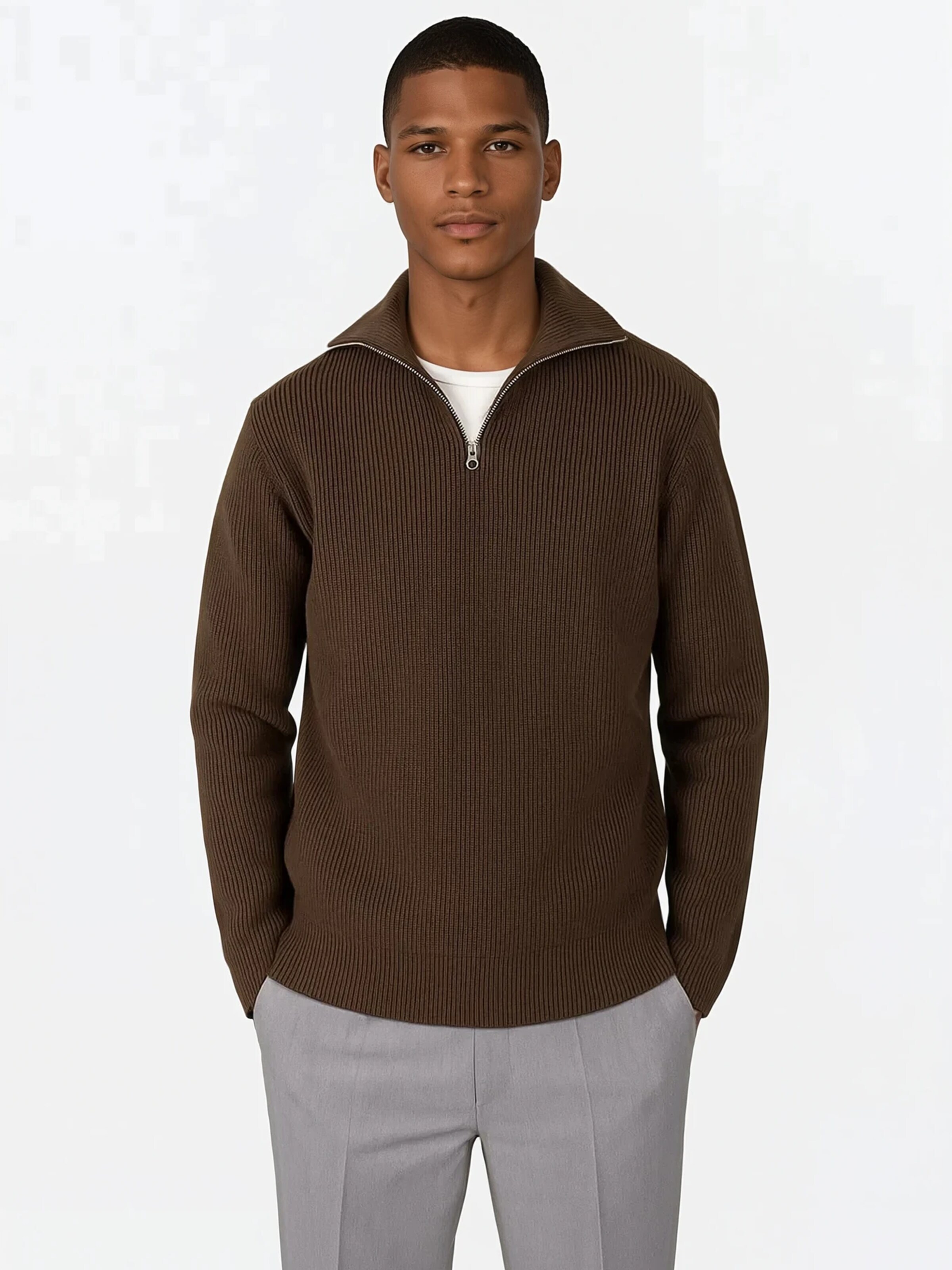 Ciszere Pullover 'Reuben'‌‌‌‌‌‌‌ in Braun: Vorderseite