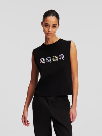 Karl Lagerfeld - Top 'Ikonik' en negro: frente