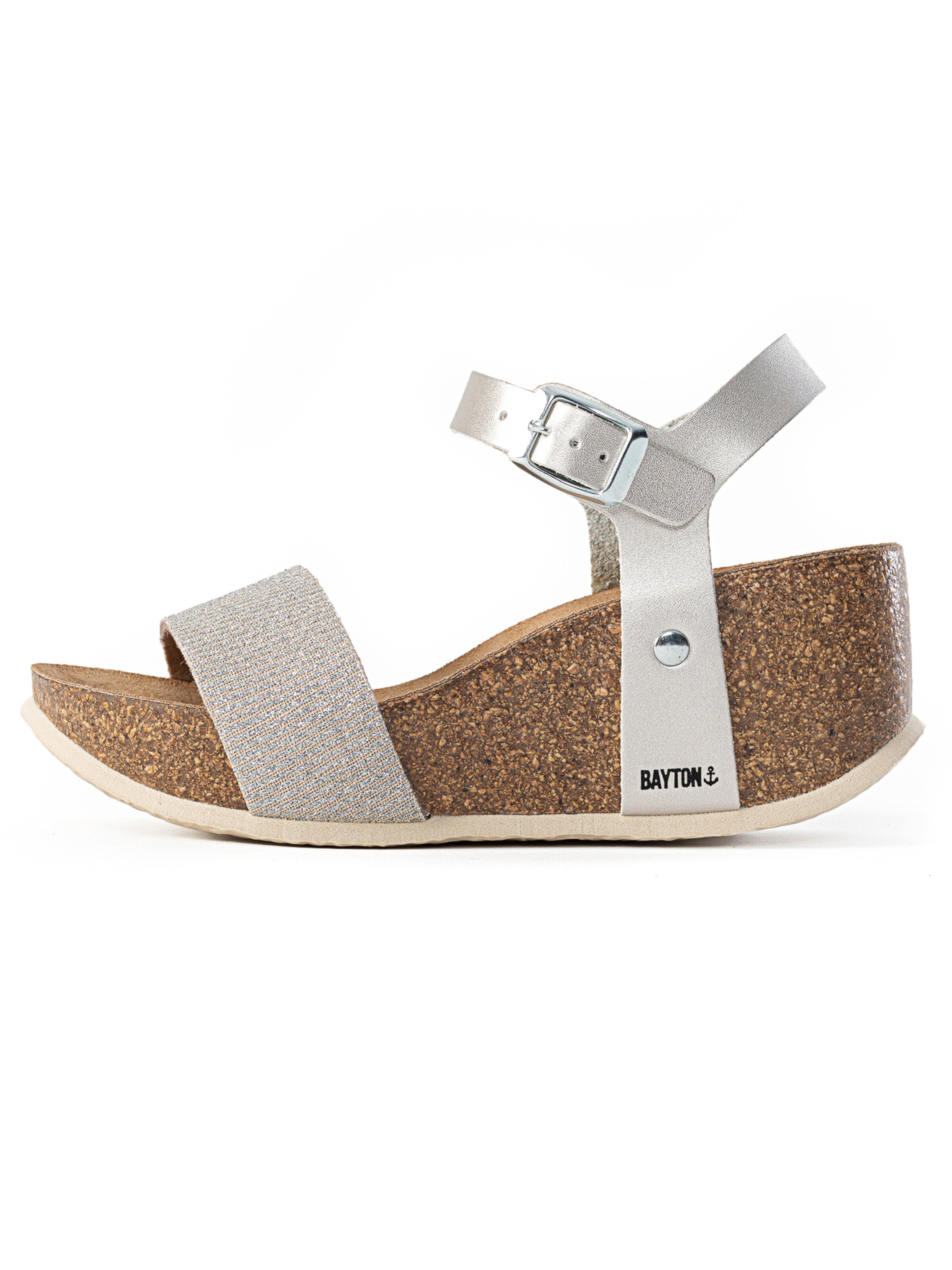 Sandalo 'Monaco' di Bayton in argento: frontale