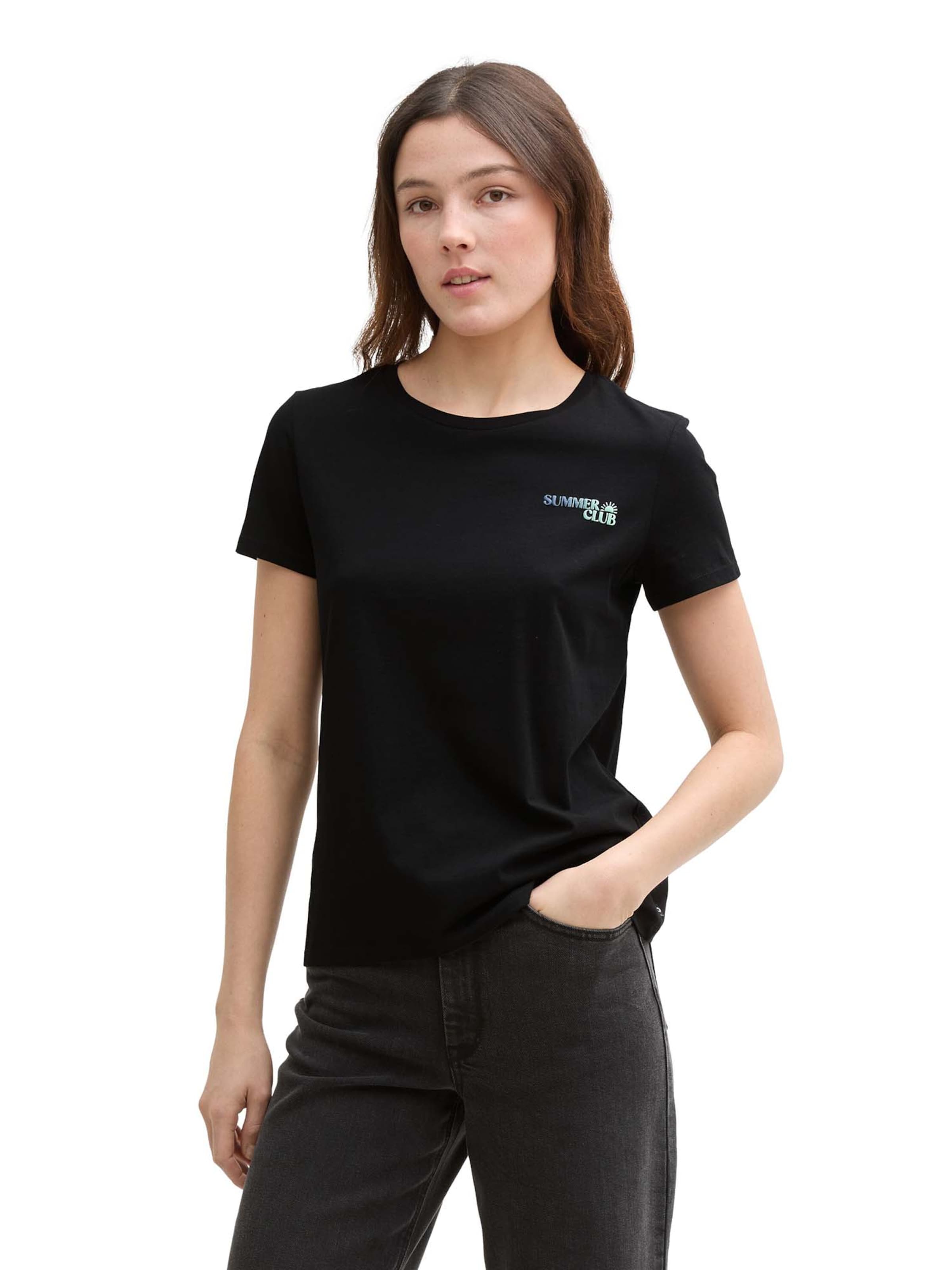 TOM TAILOR DENIM Shirt in Black: front