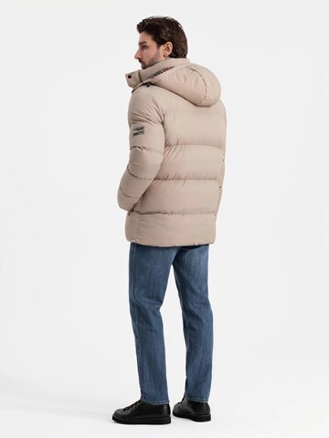 Ombre Winter jacket 'OM-JAHP-0205' in Beige