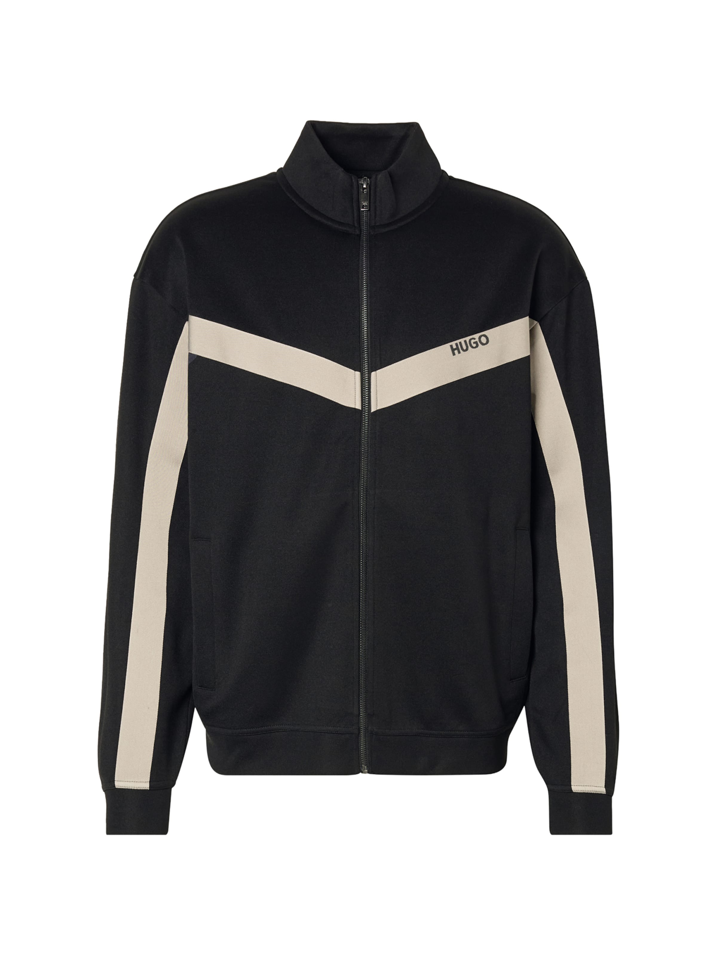 HUGO Sweatjacke 'Darti' in Schwarz: Vorderseite