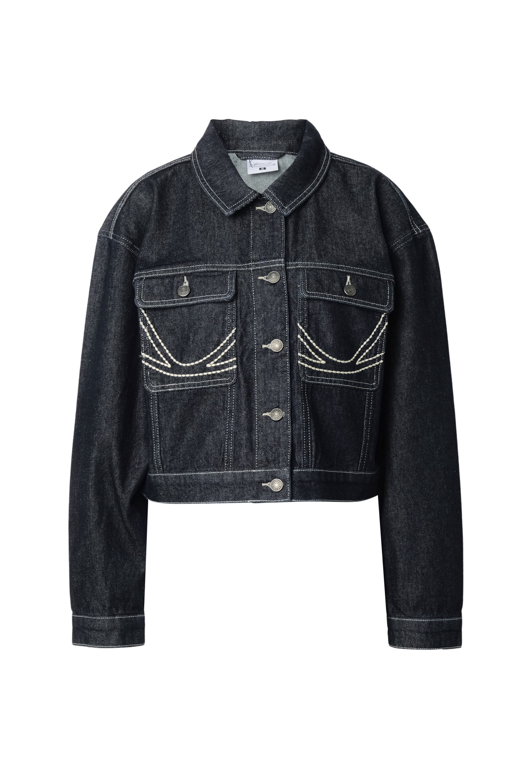 Veste mi-saison Karl Kani en noir : devant