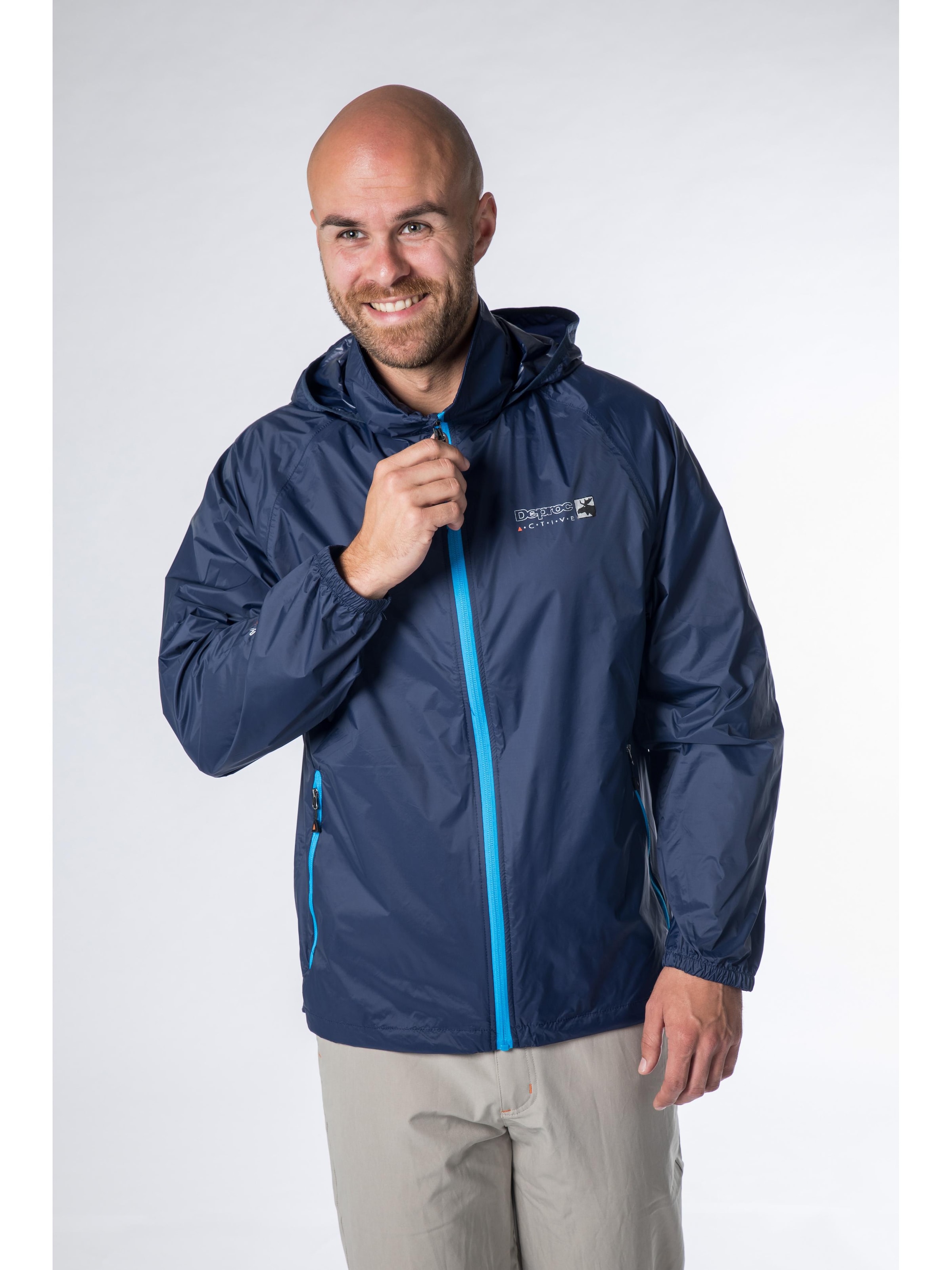 deproc Performance Jacket 'ROBSON' in Blue: front