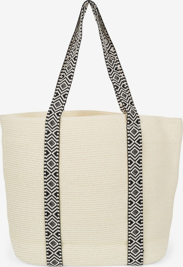 styleBREAKER Strandtasche 'Papierstroh Strandtasche Azteken Muster' in One Size in creme, Produktansicht