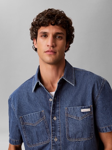 Calvin Klein Jeans Regular fit Overhemd in Blauw